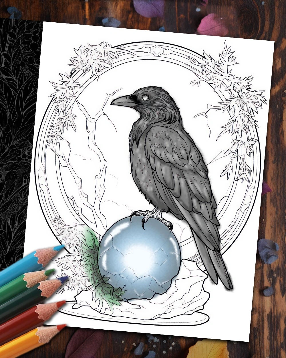 Mystical Hues: Adult Coloring Book - Embrace the Witching Hour's Magic